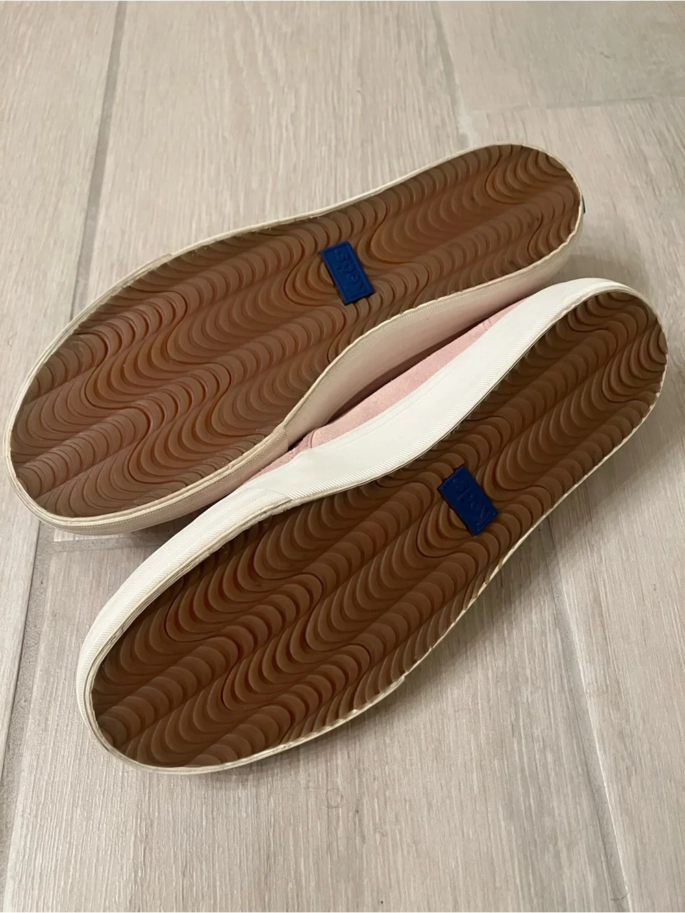 Keds Perforated Slip-On Sneakers in Blush Pink